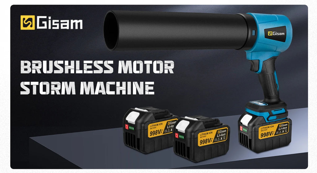 Gisam 300000RPM Brushless Electric Turbo Blowers Jet Fan 400M/S Handheld Leaf Blower Dust Blowing for Makita 18V Battery Pins