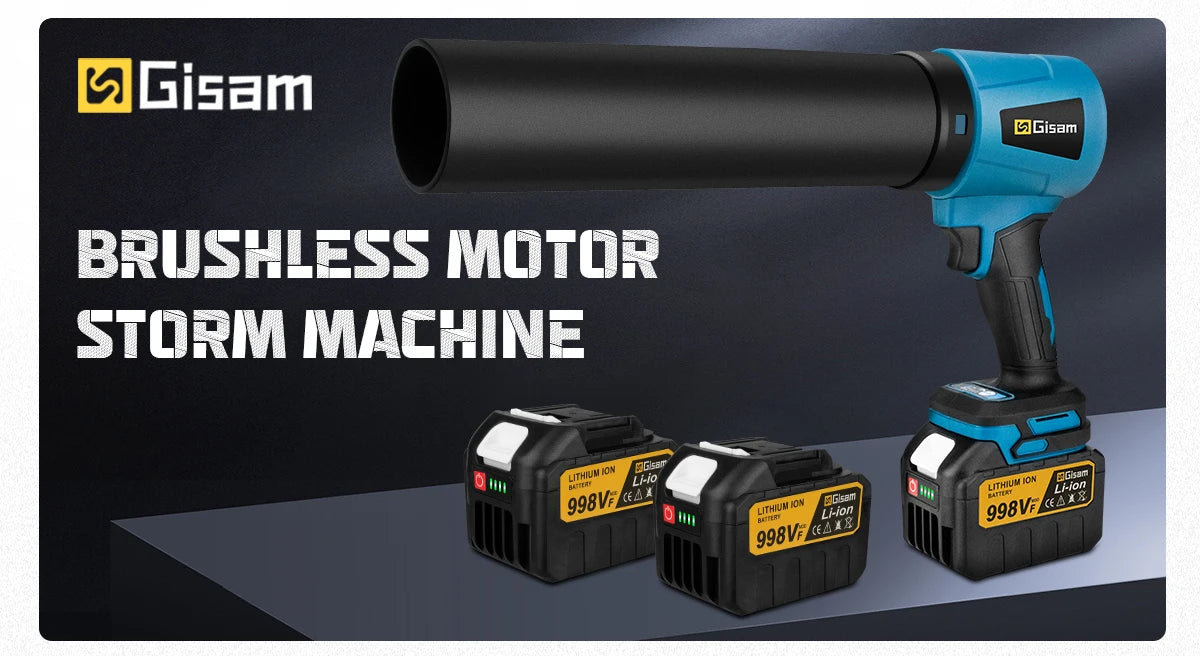 Gisam 300000RPM Brushless Electric Turbo Blowers Jet Fan 400M/S Handheld Leaf Blower Dust Blowing for Makita 18V Battery Pins