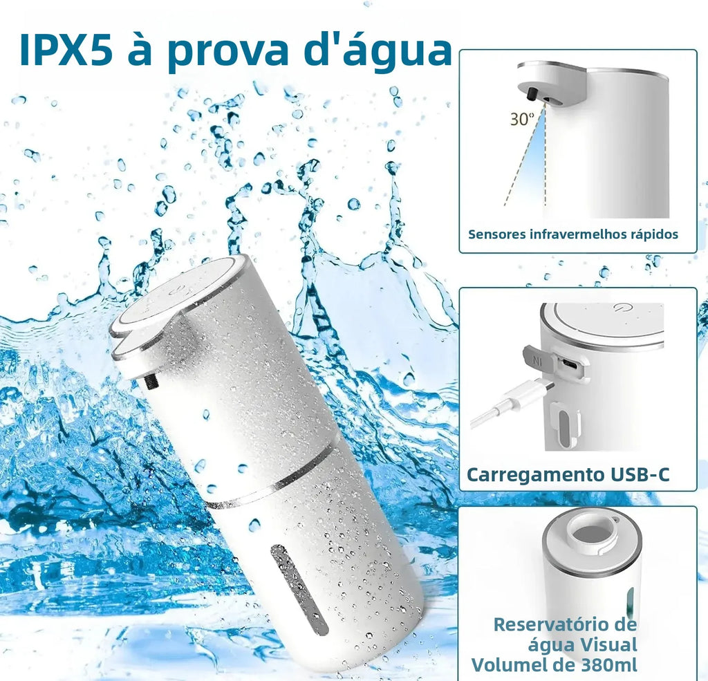 Automatic Liquid/Foma Soap Dispenser, Touchless Electric Dispenser, USB Rechargeable with Infrared Sensor for Bathroom,Kitchen