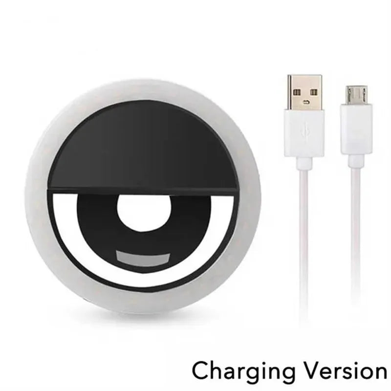 Ring Light LED USB para Celular com Brilho Ajustável | Fotos, Vídeos e Chamadas