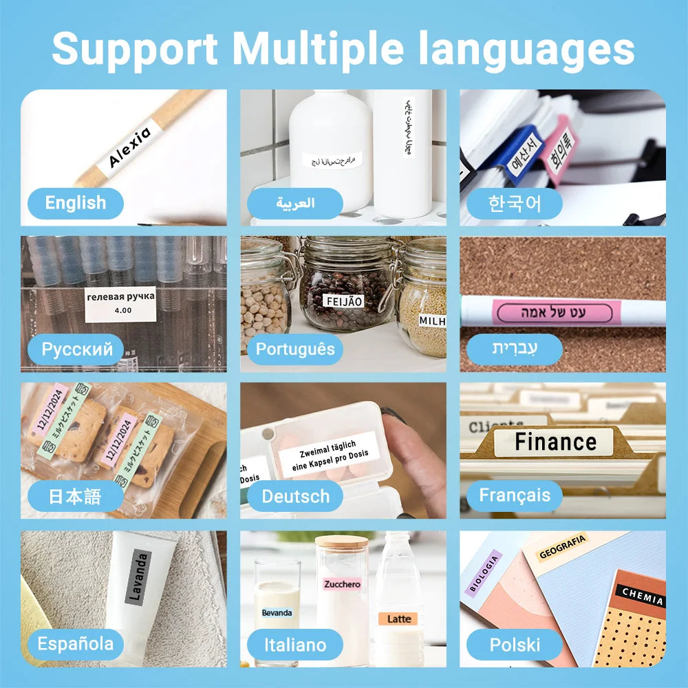 Zodzi Q30 Label Printer Mini Printer Pocket Thermal Label Maker Wireless Sticker Pocket Portable Printer Various Label Paper