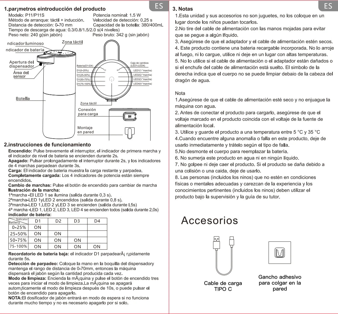 Automatic Liquid/Foma Soap Dispenser, Touchless Electric Dispenser, USB Rechargeable with Infrared Sensor for Bathroom,Kitchen