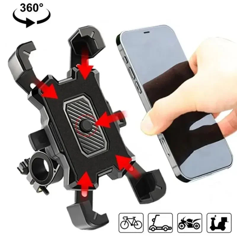 Hot 360°Rotatable Electric Bicycle Phone Holder for iPhone Xiaomi Riding MTB Bike Moto Motorcycle Stand Bracket Non-slip Cycling