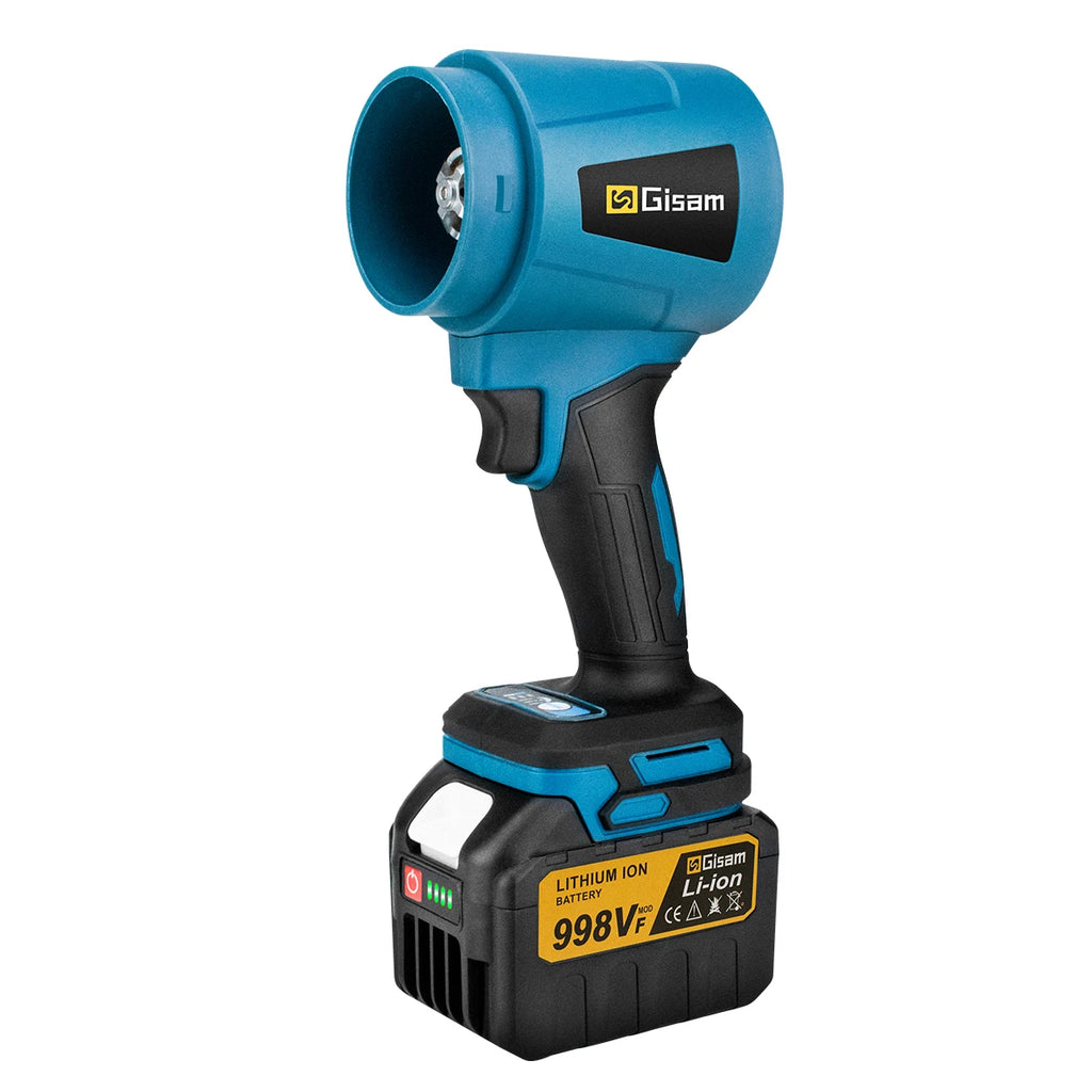 Gisam 300000RPM Brushless Electric Turbo Blowers Jet Fan 400M/S Handheld Leaf Blower Dust Blowing for Makita 18V Battery Pins