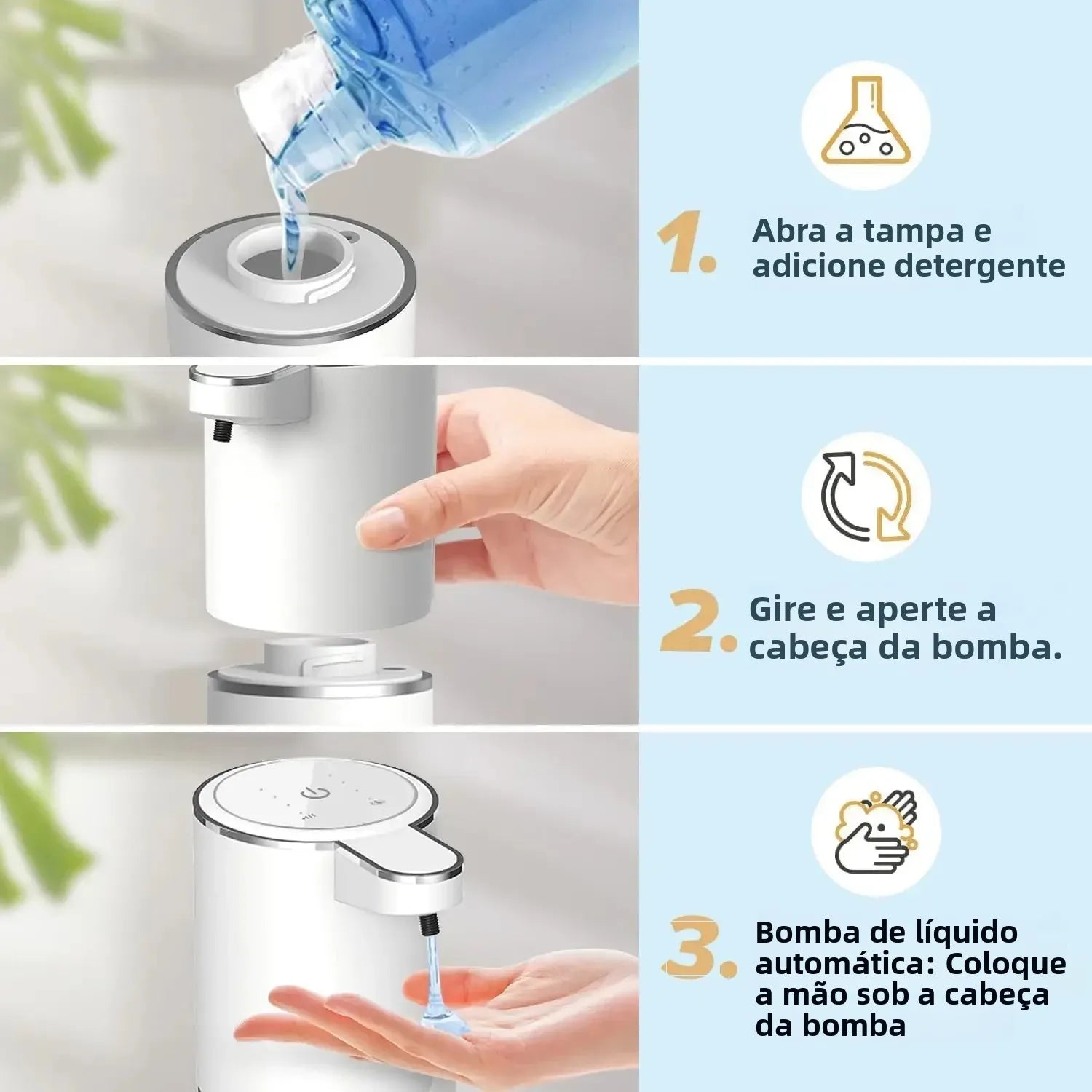 Automatic Liquid/Foma Soap Dispenser, Touchless Electric Dispenser, USB Rechargeable with Infrared Sensor for Bathroom,Kitchen